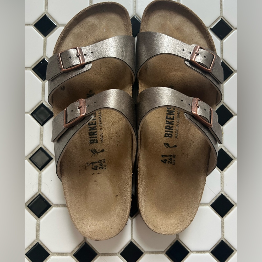 Birkenstock Metallic Leather Sandals